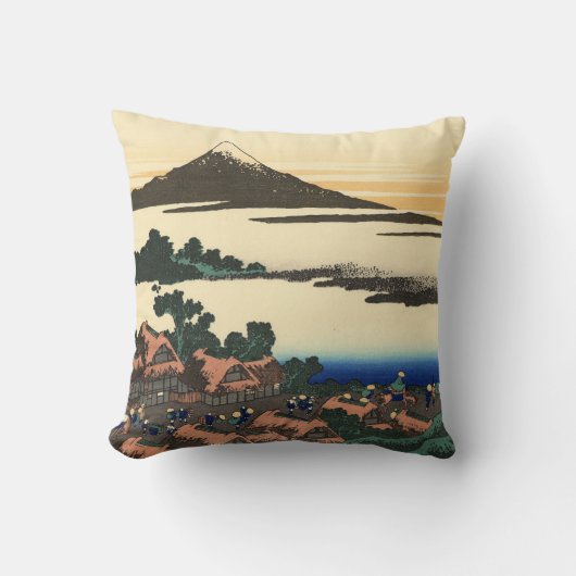 葛飾北斎夜明け甲斐ポスター クッション (正面)