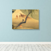 葛飾北斎少年鑑賞中山富士 キャンバスプリント (インサイチュ (ウッドフロア))