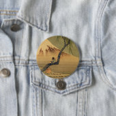 葛飾北斎少年鑑賞中山富士 缶バッジ (インサイチュ)