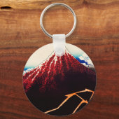 葛飾北斎山頂の暴風雨 キーホルダー (正面)