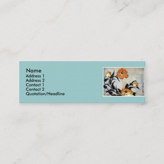 葛飾北斎浮世絵プリント – ケシ スキニー名刺 (正面)