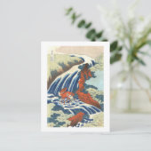 葛飾北斎滝と馬 ポストカード (スタンド正面)