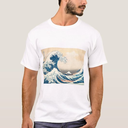 葛飾北斎神奈川沖浪裏 Tシャツ (正面)