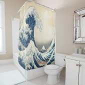 葛飾北斎神奈川素晴らしの波 シャワーカーテン (インサイチュ)
