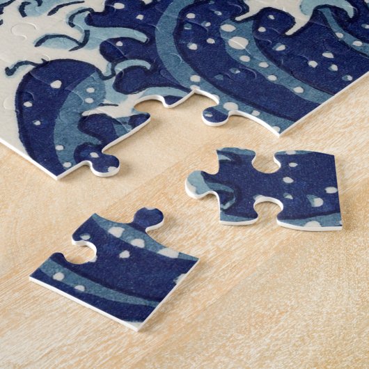 葛飾北斎素晴らしによる神奈川の波 ジグソーパズル (側面)