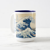 葛飾北斎素晴らしによる神奈川の波 ツートーンマグカップ (正面左)