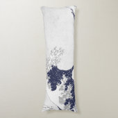 葛飾北斎素晴らしによる神奈川の波 ボディピロー (正面縦)