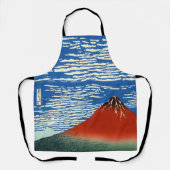 葛飾北斎素晴らし – 風澄ん朝 エプロン (正面)