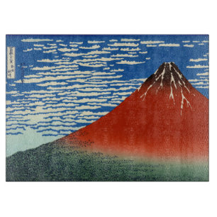 葛飾北斎素晴らし – 風澄ん朝 カッティングボード