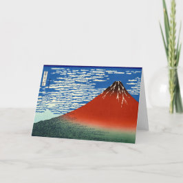 葛飾北斎素晴らし – 風澄ん朝 カード