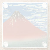 葛飾北斎素晴らし – 風澄ん朝 ガラスコースター (裏面)