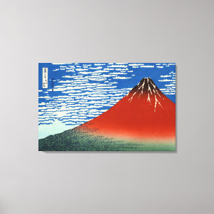 葛飾北斎素晴らし – 風澄ん朝 キャンバスプリント