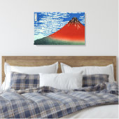 葛飾北斎素晴らし – 風澄ん朝 キャンバスプリント (インサイチュ (寝室))