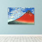 葛飾北斎素晴らし – 風澄ん朝 キャンバスプリント (インサイチュ (ウッドフロア))
