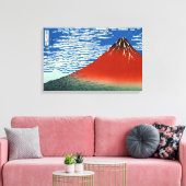 葛飾北斎素晴らし – 風澄ん朝 キャンバスプリント (インサイチュ (リビング))