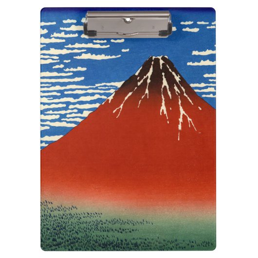 葛飾北斎素晴らし – 風澄ん朝 クリップボード (正面)