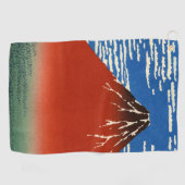 葛飾北斎素晴らし – 風澄ん朝 ゴルフタオル (横)