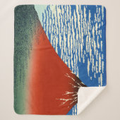 葛飾北斎素晴らし – 風澄ん朝 シェルパブランケット (正面)