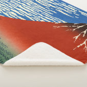 葛飾北斎素晴らし – 風澄ん朝 シェルパブランケット (3/4)