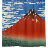 葛飾北斎素晴らし – 風澄ん朝 シャワーカーテン (正面)