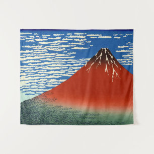 葛飾北斎素晴らし – 風澄ん朝 タペストリー