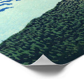 葛飾北斎素晴らし – 風澄ん朝 ポスター (角)