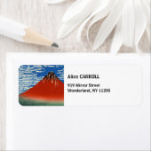 葛飾北斎素晴らし – 風澄ん朝 ラベル (インサイチュ)