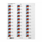 葛飾北斎素晴らし – 風澄ん朝 ラベル (フルシート)