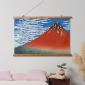 葛飾北斎素晴らし – 風澄ん朝 吊り下げ型タペストリー (寝室)