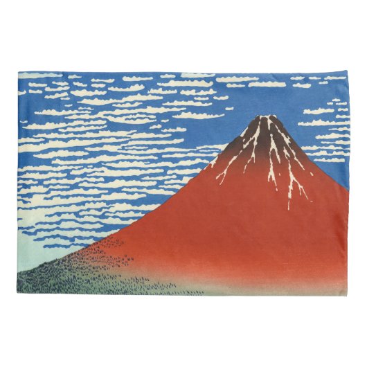 葛飾北斎素晴らし – 風澄ん朝 枕カバー (裏面)