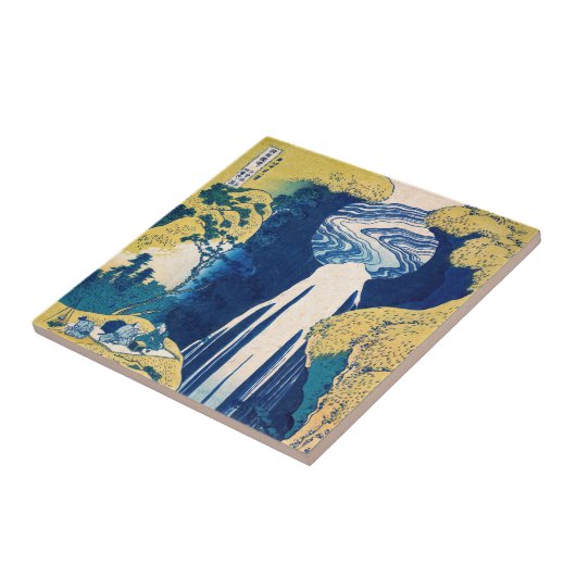 葛飾北斎阿弥陀滝 タイル (側面)