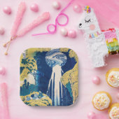 葛飾北斎阿弥陀滝 ペーパープレート (パーティー)