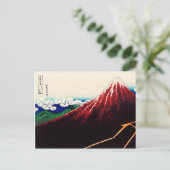 葛飾北斎，サミット下の暴風雨 ポストカード (スタンド正面)