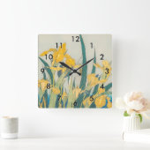 葛飾北斎 – バッタとアイリス スクエア壁時計 (ホーム)