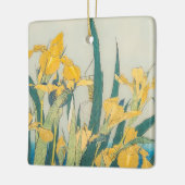 葛飾北斎 – バッタとアイリス セラミックオーナメント (左)