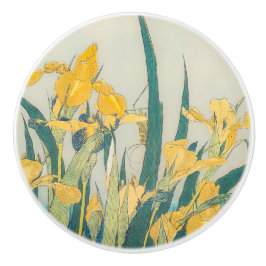 葛飾北斎 – バッタとアイリス セラミックノブ