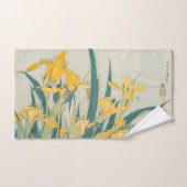 葛飾北斎 – バッタとアイリス バスタオルセット (ハンドタオル)