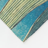 葛飾北斎 – バッタとアイリス フリースブランケット (角)