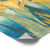 葛飾北斎 – バッタとアイリス ポスター (角)