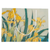 葛飾北斎 – バッタとアイリス ラージペーパーバッグ (裏面)