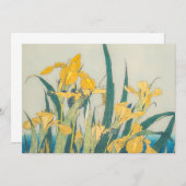 葛飾北斎 – バッタとアイリス 招待状 (正面/裏面)