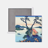 葛飾北斎 - 信濃の諏訪湖 マグネット (正面/裏面)