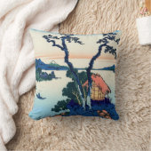 葛飾北斎 – 信濃国の諏訪湖 クッション (ブランケット)