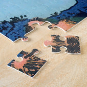 葛飾北斎 – 信濃国の諏訪湖 ジグソーパズル (側面)