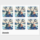 葛飾北斎 – 信濃国の諏訪湖 スクエアシール (シート)