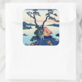 葛飾北斎 – 信濃国の諏訪湖 スクエアシール (バッグ)