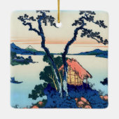 葛飾北斎 – 信濃国の諏訪湖 セラミックオーナメント (裏面)