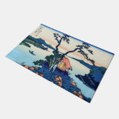 葛飾北斎 – 信濃国の諏訪湖 ドアマット (アングル)