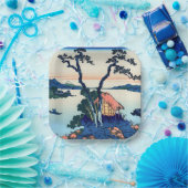 葛飾北斎 – 信濃国の諏訪湖 ペーパープレート (パーティー)