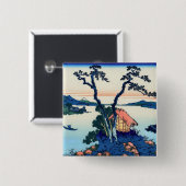 葛飾北斎 – 信濃国の諏訪湖 缶バッジ (正面&裏面)